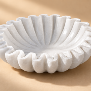 Marble Wave Urli — White, 12 in