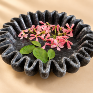 Marble Floral Urli — 12 in